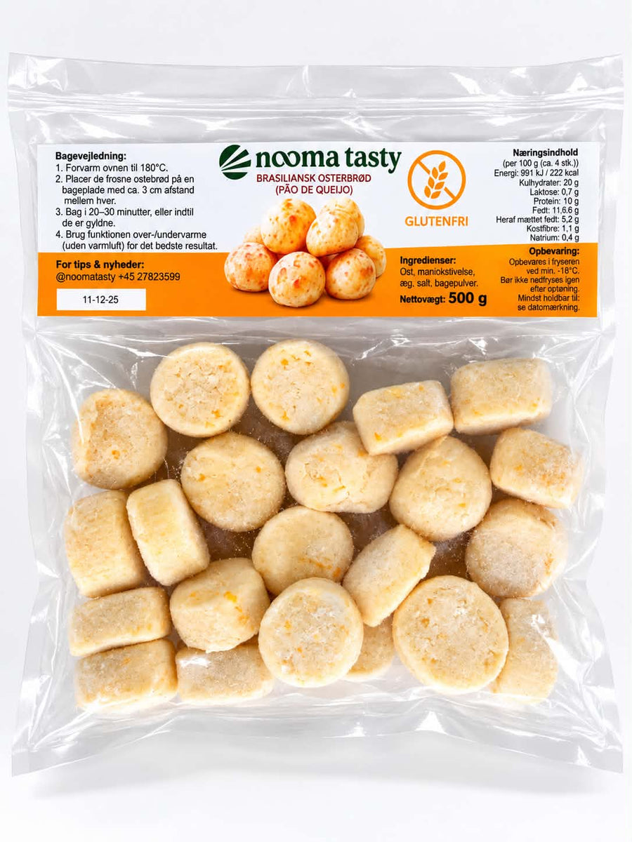 Nooma Tasty traditionel brasiliansk ostebrød i 500 g frostpose